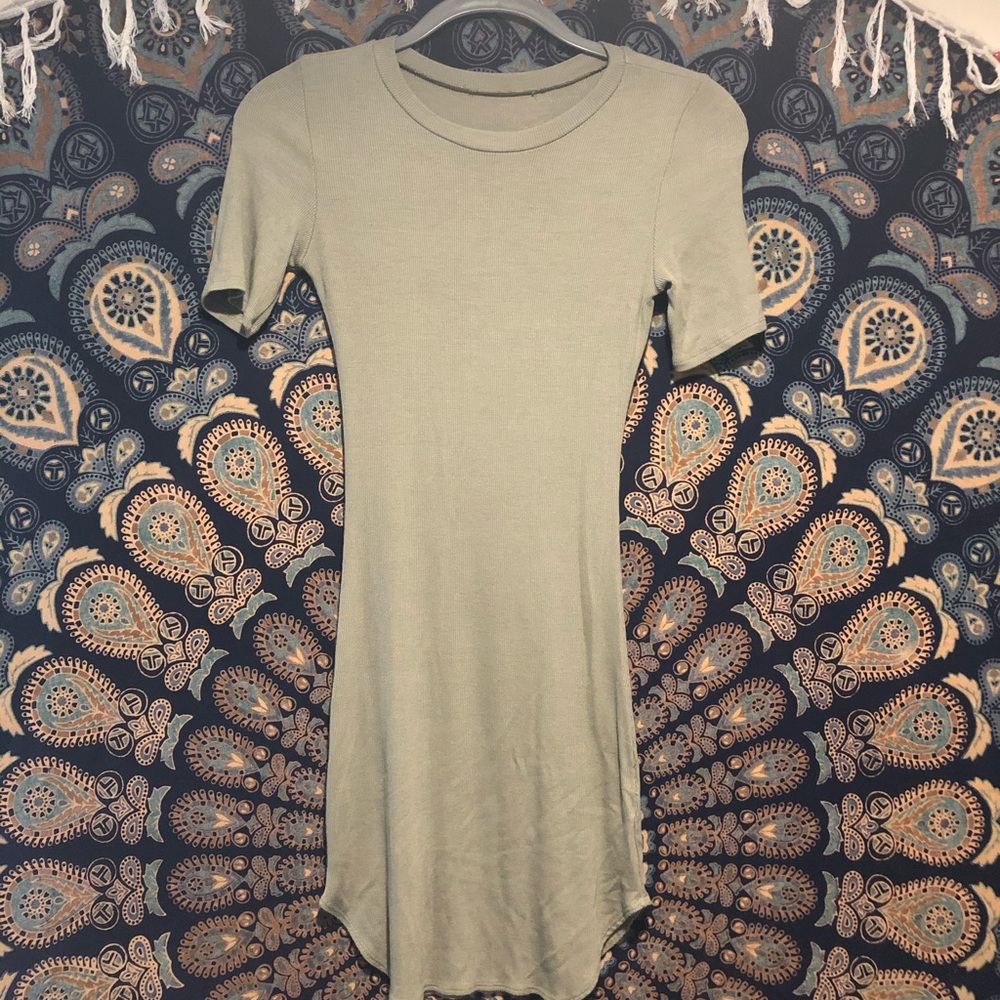 Olive Green Body-Con Dress